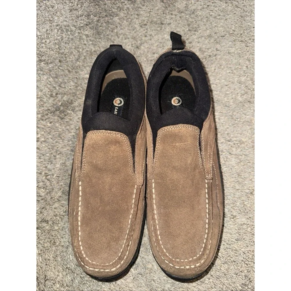 Men's Earth Shoe Moc Slip-on Comfort Dark Earth Brown Suede Sz 9.5 Mesa 6089665